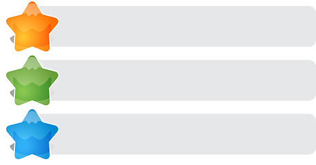 Image showing Star Items Three blank business diagram illustration