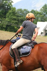 Image showing Woman on horse