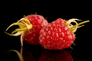 Image showing Fresh raspberries