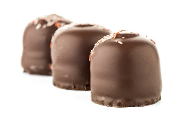 Image showing Chocolate coated marshmallows