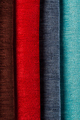 Image showing Multi color fabric texture samples