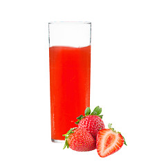 Image showing Strawberry juice