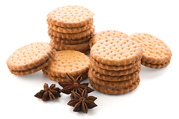 Image showing Sandwich biscuits with vanilla filling