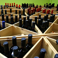 Image showing Bottles of wine