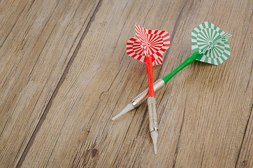 Image showing Two arrows darts