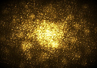 Image showing Shiny golden abstract sparkling background