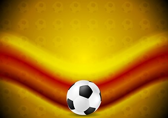 Image showing Orange soccer football background with red wave