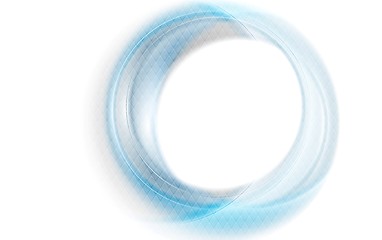Image showing Abstract blue smooth circles design