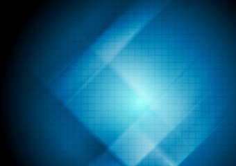 Image showing Dark blue abstract tech background