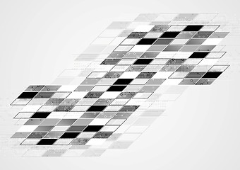 Image showing Abstract black white tech geometric corporate background