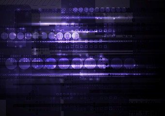 Image showing Dark shiny purple tech background