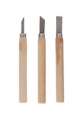 Image showing Set of three scalpels