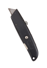 Image showing Utility knife with black metal handle