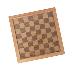 Image showing Empty wood chessboard