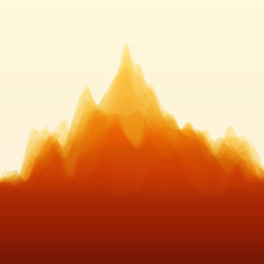 Image showing Mountain Landscape. Vector Silhouettes Of Mountains Backgrounds.