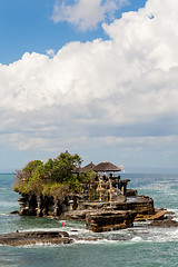 Image showing Tanah Lot Temple on Sea in Bali Island Indonesia