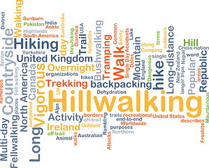 Image showing Hillwalking background concept