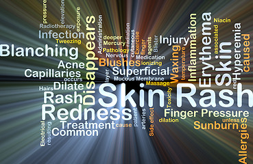 Image showing Skin rash background concept glowing