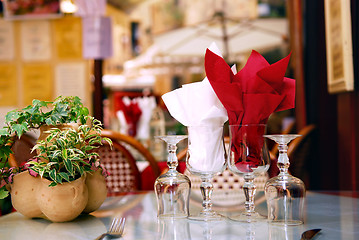 Image showing Restaurant patio