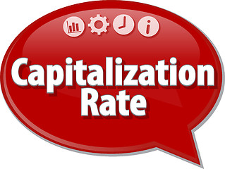 Image showing Capitalization Rate  Business term speech bubble illustration