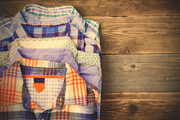 Image showing stack of shirts