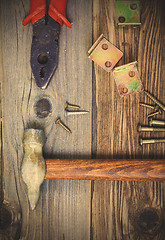 Image showing old locksmith tools