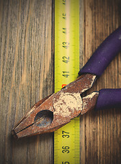 Image showing Old rusty pliers