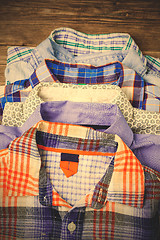 Image showing shirts in stack