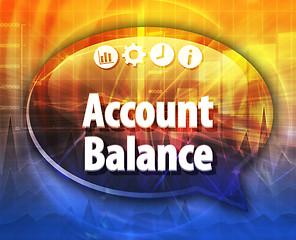 Image showing Account balance Business term speech bubble illustration