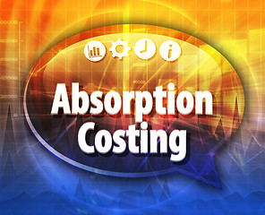 Image showing Absorption Costing Business term speech bubble illustration