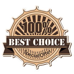 Image showing label Best Choice