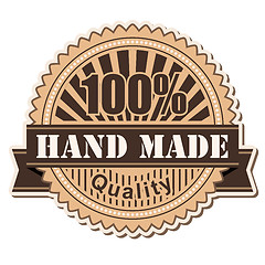 Image showing label Hand Made