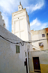 Image showing  mosque muslim the history  symbol  in morocco  africa  minaret 