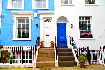 Image showing notting hill in  england old suburban     wall door 