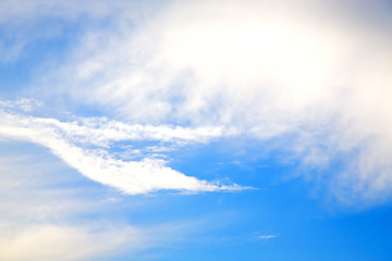 Image showing in the blue sky white  clouds and   background