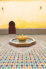 Image showing fountain in morocco africa old door