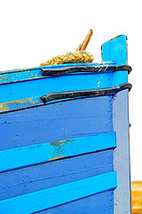 Image showing boat   in africa  harbor wood    and  abstract pier