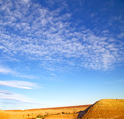 Image showing season clouds   africa in morocco  old    contruction and the hi