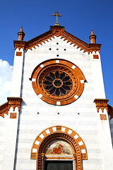 Image showing rose window  italy  lombardy     in  the mercallo old    