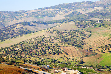 Image showing from high in the village morocco  