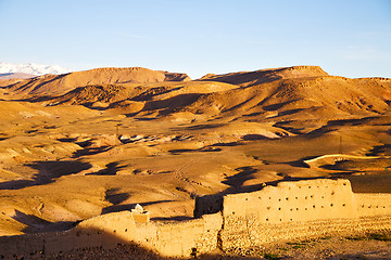 Image showing hill africa in morocco the old contruction        