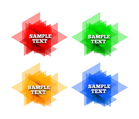 Image showing Set of colorful vector labels