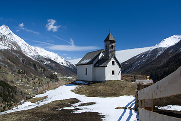 Image showing Chapel at the Alp Islitzer, East Tyrol, Austria