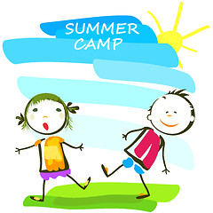 Image showing summer camp poster with happy kids