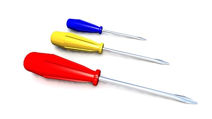 Image showing colored screwdrivers