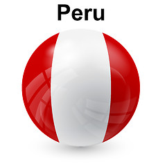 Image showing peru ball flag