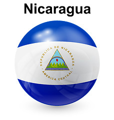 Image showing nicaragua ball flag