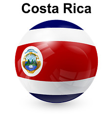 Image showing costa rica ball flag