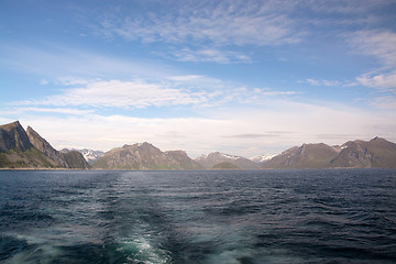 Image showing Gryllefjorden and Torskefjorden, Senja, Norway