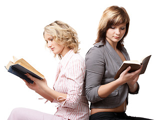 Image showing Girls with books